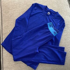 REI CO OP Kids Thermal Underwear Tops and Bottoms Blue
